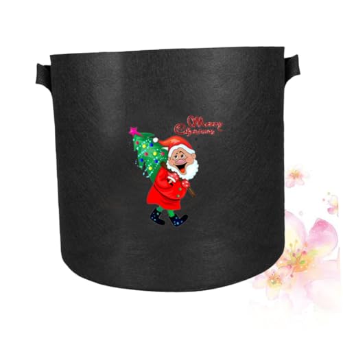 ROMISBABA Sacco da Piantare Natalizio Non Tessuto 15 Galloni 50X30 CM Borsa per Piante da Giardinaggio Traspirante e Resistente Contenitore per Piantare Alberi e Ortaggi in Giardino