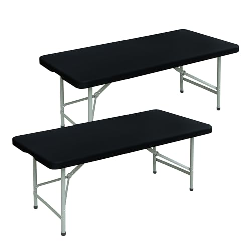 mylacerhome 2 Pack Fitted Tablecloth Rectangle 36X60 in Stretch Table Cover