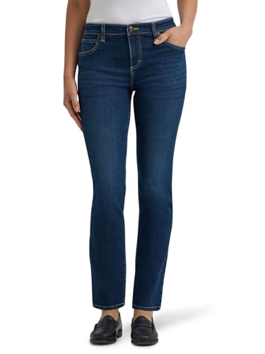 Lee Legendary Slim Straight Jean Femme en denim de coton stretch bleu marine