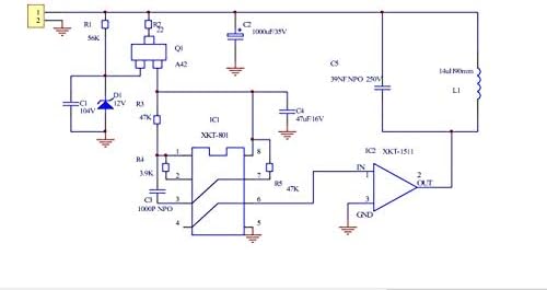 Taidacent 12V 2A Wireless Power Supply Module Wireless Charging Module Wireless Transmission Module