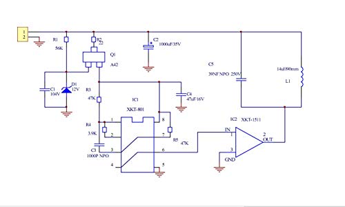 Taidacent 12V 2A Wireless Power Supply Module Wireless Charging Module Wireless Transmission Module
