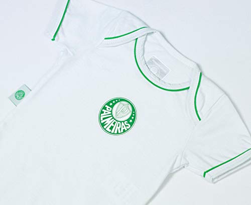 Body Palmeiras, Rêve D'or Sport, Bebê Unissex, Verde/Branco, M
