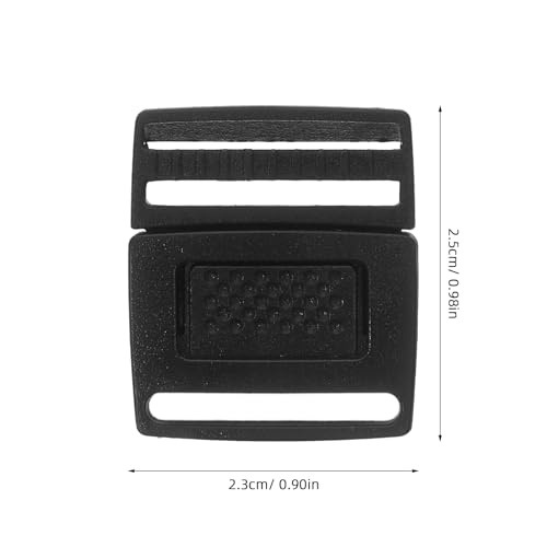 Boucle de chapeau NUOBESTY sangle noire portable de 2.5x2.3cm