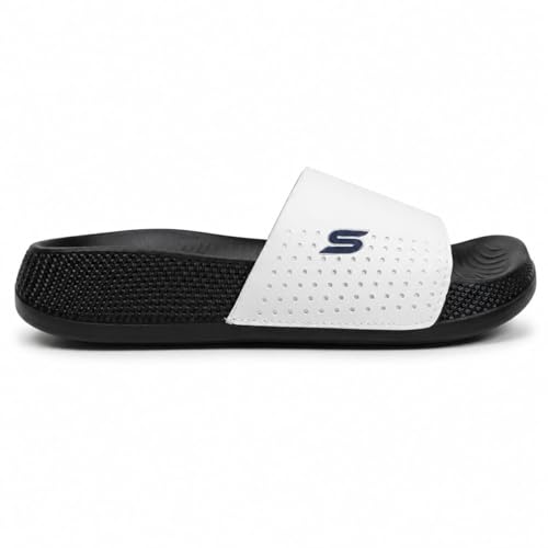 Image of Men's Cloud Foam Slides Slippers | Lightweight Comfortable Bathroom Slides for Men | Soft Cushioned Anti-Slip Daily Wear Sandals | Indoor Outdoor Casual Footwear