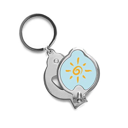 Ongle Cutter Trimmer jaune soleil avec motif peinture à la main pour manucure