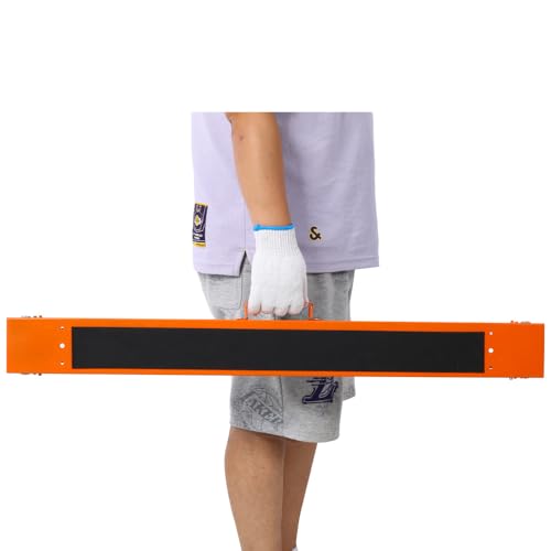 Yone jx je Saw Horses 2 Pack, Folding Portable Work Horse with Fast Open Legs, Convenient Handle, Heavy Duty Steel Sawhorse for Garage, Workshop, Fully Assembled (Orange) - Thumbnail 7