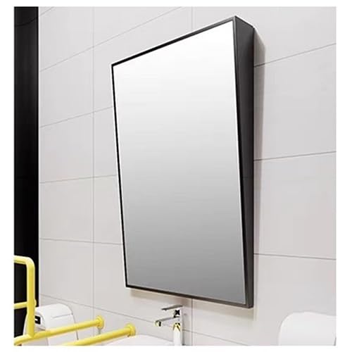 Miroir de salle de bain incliné noir exproyzk 60x40 cm