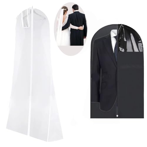 La mejor comparación de Playeras Bicolor comprados en linea. 47 MADIOLA – Set Portatrajes para Novios, Bolsas Colgantes para Traje y Vestido de Novia, Portador de Ropa, Sacos, Chamarras, Camisas, Blusas, Vestidos. Funda de Ropa Transpirable...