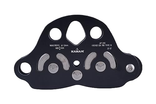 Image of KARAM Double Tandem Pulley Big with SS Sheaves | Heavy Duty Rope Cable Pulley System for Efficient Load Lifting and Rigging | Fall Protection & Safety Gear | AP015