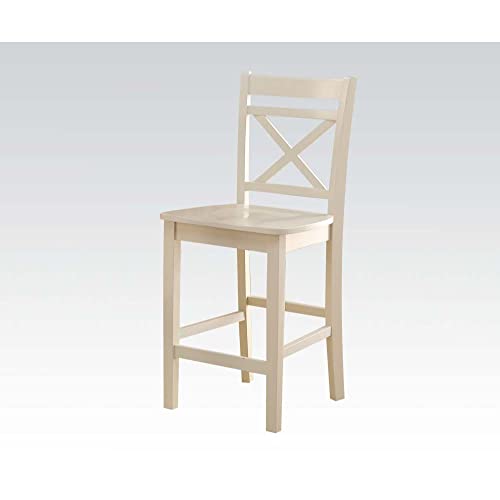 ACME Furniture Tartys Counter Height Chair (Set of 2), Cream - Thumbnail 4