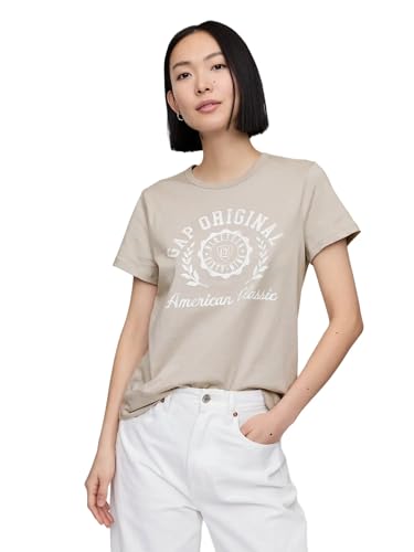 GAP Womens Favorite Crewneck Graphic Tee T-Shirt Frosty Morning XXL