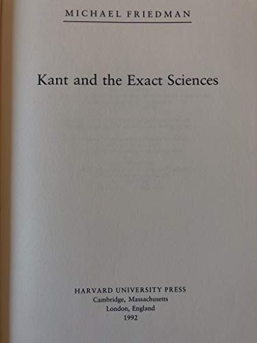 Kant and the Exact Sciences
