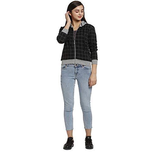 Image of PINACOLADA Women Stylish Checked Casual Jacket(AWZ19 JKCHKHD01 W PLN BLGR AZ L)