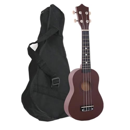 Professionelle Ukulele 21 Zoll 4-saitige Einsteiger-Ukulele-Einstiegsgitarre Aus Holz Mit Tasche(Brown)