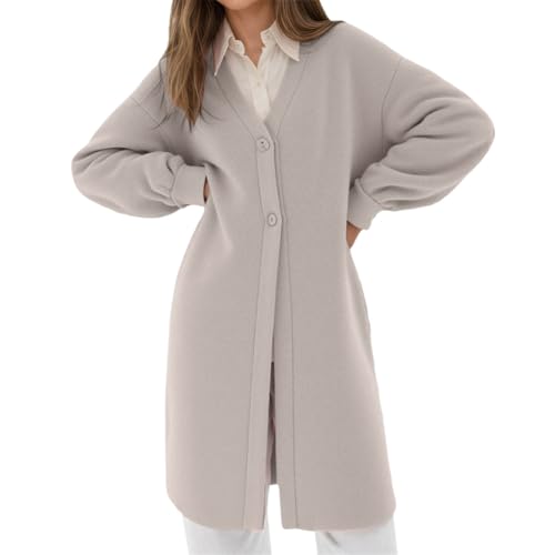 Cardigan long pour femme vêtements d'extérieur épais chaud et surdimensionné
