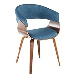 LumiSource Vintage Mod Chair, Upholstered Dining Chairs, Mid-Century Modern Dining Chair, Kitchen Chairs for Dining Table
