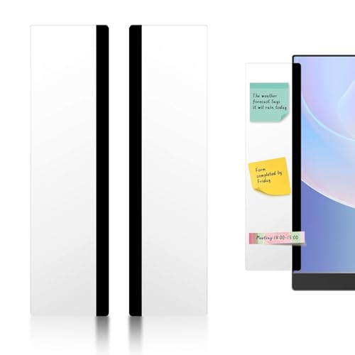 GVSS 2 Pièces Accessoire Bureau Travail, Panneau Mémo Pour Moniteurs,Accessoires Bureau,Tableau Mémo en Acrylique Transparent Sans Bord Autocollantes pour Écran d'Ordinateur