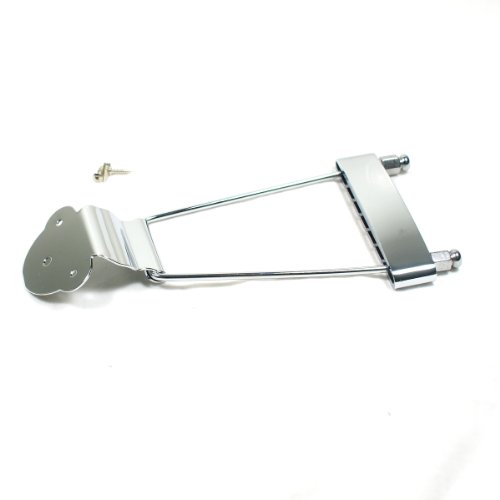 Lorhobetlif(E15) Archtop Guitar Trapeze Tailpiece w/screws ,Chrome