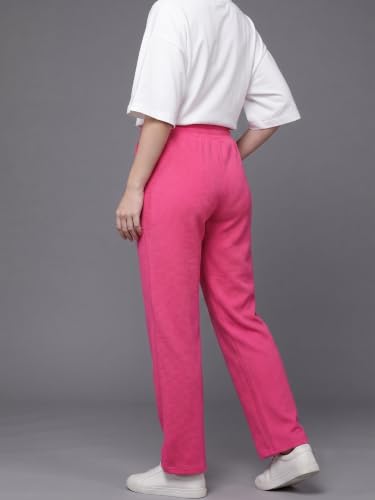 Image of Mehrang Women's Wide-Leg Side Pocket Trouser|Palazzo Pants|High Waist Trousers with Drawstring|Lightweight Casual & Travel Wear|Women Trousers Pants | Trousers Flared Korean Style