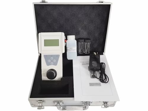 VTSYIQI Nephelometric Turbidity Meter High Precision Turbidimeter Turbidimeter Tool with ±0.1% Accuracy Standard Calibration Liquid 90° Method 0~1000 NTU USB Output for Industrial Water Analysis