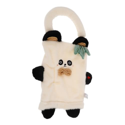 PRETYZOOM Automotive Tissue Dispenser Panda Paper Box Soft Plush Material Car Holder Home Decor