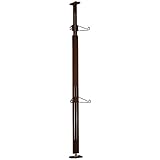 gearup OakRak Floor to Ceiling Storage Rack, Dark Walnut