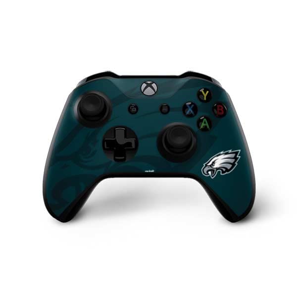 Skinit Decal Gaming Skin Compatible with Xbox One X Bundle - Officially Licensed NFL Philadelphia Eagles Double Vision Design