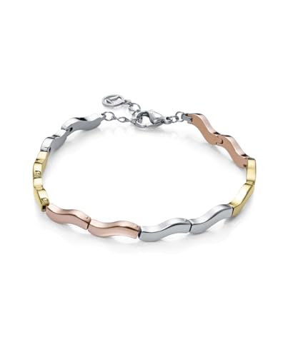 Viceroy Fashion Pulsera Mujer 75364P01019 - Tres Tonos Acero/Dorado/Rosa, Chic