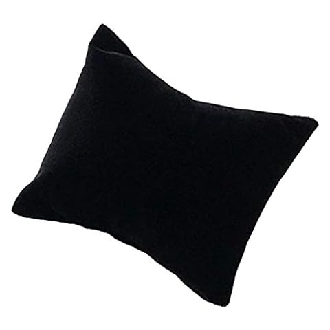 Hellery Velvet Jewelry Display Pillow 8x7cm Mini Cushion Holder For Precious Watches - Black, 7x8cm Cover