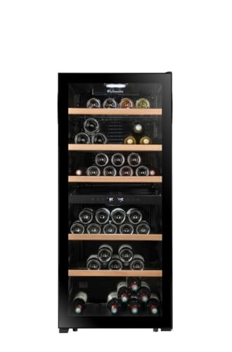 LA SOMMELIERE Cave de mise à température double zone LS102DZBLACK 102 Bouteilles