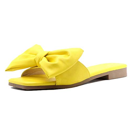 Sandales plates bowknot pour femme finis les pieds fatigués à la maison et dehors