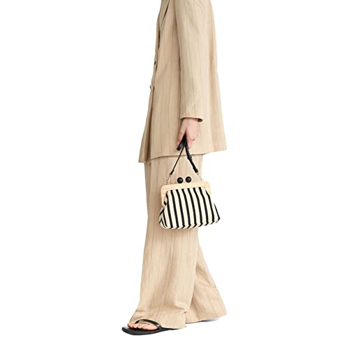 Yohora Women’s Crossbody Bag Kiss Lock Shoulder Purse Canvas Lightweight Retro Wallet2