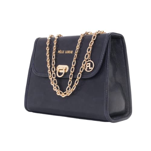Sac à main pour femme taille M noir bleu à anse cabas tendance