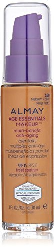 AlmayAge Essentials Anti-Aging SPF 15 Foundation, 180 Medium Deep by Almay