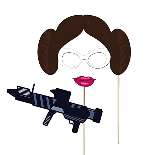25Pcs Star War Party Photo Booth Props,Star War Party Photo Booth Props For Kids Birthday Star War Party Supplies #TOP2