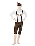 Bavarian Second Skin Suit, with Hat Fancy Dress Man Costume