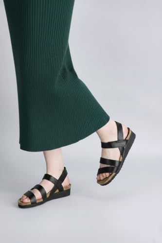 Image of NAOT Kayla Women's Sandals - Supportive 3-Strap Design with Backstrap, Cork & Latex Footbed - Arch Support - Travel-Friendly Comfortable Walking Sandals for All-Day Wear
