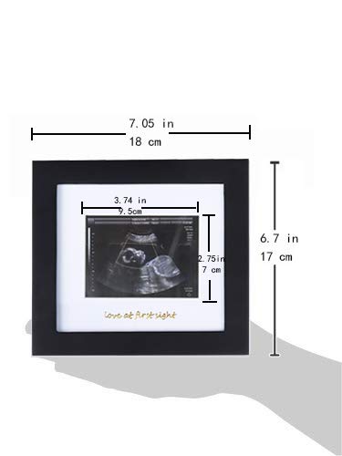 Iheipye Baby Sonogram Photo Frame - 1St Ultrasound Picture Frame - Idea Gift For Expecting Parents,Baby Shower, Gender Reveal Party,Baby Nursery Decor (Silver Text, Black) #TOP6