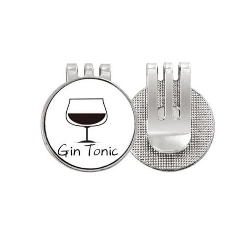 Marqueur de balle de golf de prestige en émail Gin Tonic no/no