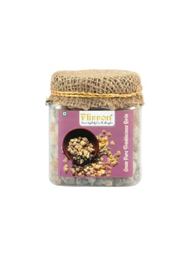 Image of Oman Pure Frankincense Resin (65 Gm) | Boswellia carterii | Natural Aromatic Incense Resin | Frankincense Tears & Granules | for Pooja, Meditation & Home Fragrance | Long Lasting Aroma