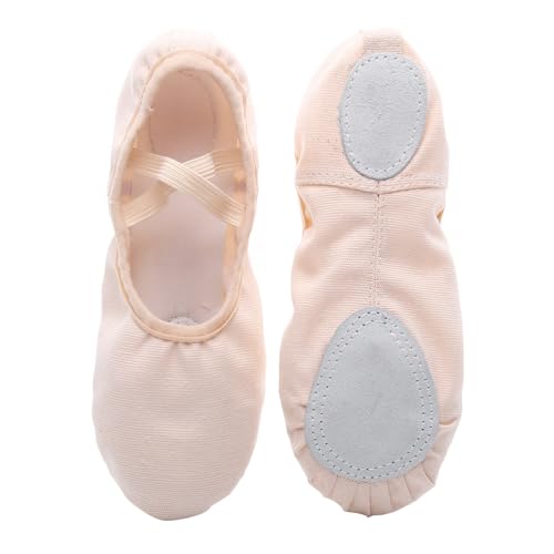 Healifty 1 par de Zapatos de Ballet de Lona Zapatillas de Ballet de Suela Completa Zapatos de Yoga para Bailar para Niños Pequeños Niñas Niñas Talla 35