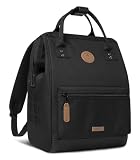 Cabaïa - Plecak Adventurer - Wodoodporny - Kieszeń na PC do 15" - 2 wymienne kieszenie - Certyfikowany wegański - Plecak podróżny, do pracy i szkoły - czarny, Berlin, Medium 18L