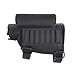 GVN Portable Adjustable Tactical Buttstock Shell Holder Cheek Rest Pouch Holder Pack with Ammo Carrier Case Black