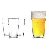 Modvera 20 oz Nonic Pint Glass Set of 4 | Bulk Pack of English Pint Glasses Ideal for Light and Dark...