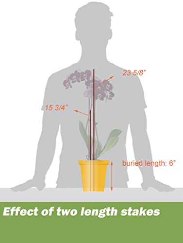 Eesc2Y 10-Pcs 15-3/4" Plastic Coated Orchid Stakes For Plants Support, Bendable Orchid Support Stakes - Green #TOP3