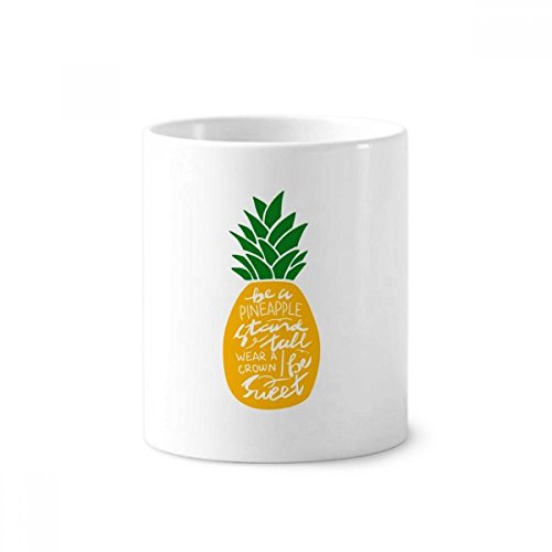 Mug en céramique jaune ananas 350 ml avec support et citation Be Sweet