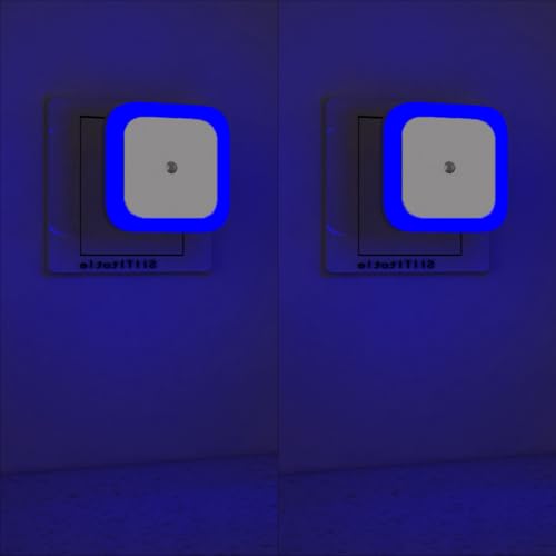 Image of fizzytech Smart Motion Sensor LED Light Bulb with Automatic On /Off and Dimmable Blue Glow, Energy Efficient 7W LED Bulb for Home, Stairs, Kitchen, Bathroom, Wardrobe Lighting(Square Blue Pack-2)