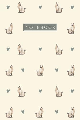  Siamese Cat Notebook: Cute Aesthetic Lined Journal for Siamese Cat Lovers