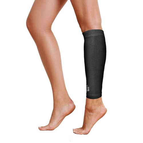 Vital Salveo Calf Compression Sleeve Seamless & Breathable Leg Support for Sports Daily Use & Travel Shin Splint Relief For Men & Women (1PC) /M