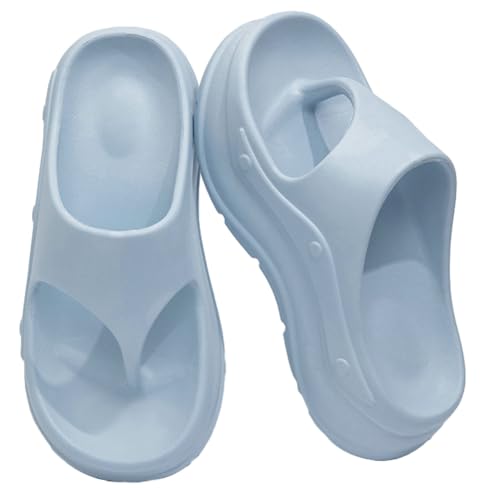 Women’s Platform Flip Flops Trendy Cushion Beach Flat Thong Sandals Y2k Flatform Outdoor Walking Shoes with Arch Support